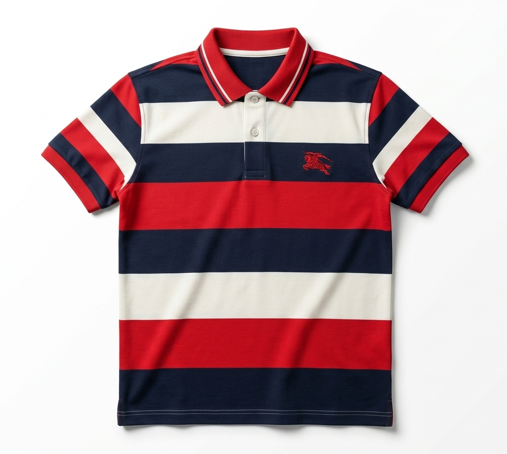 Men’s Premium Striped Polo Shirt – Smart Casual Cotton Summer Wear